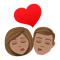 Kiss- Woman- Man- Medium Skin Tone emoji on Emojione